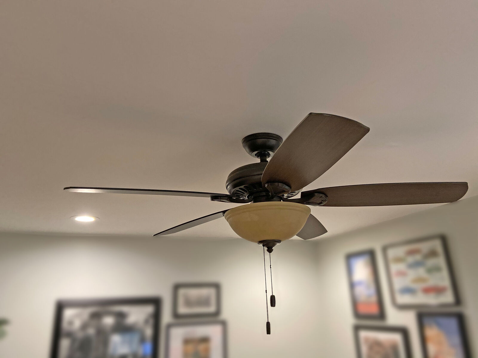 looping video of a spinning ceiling fan