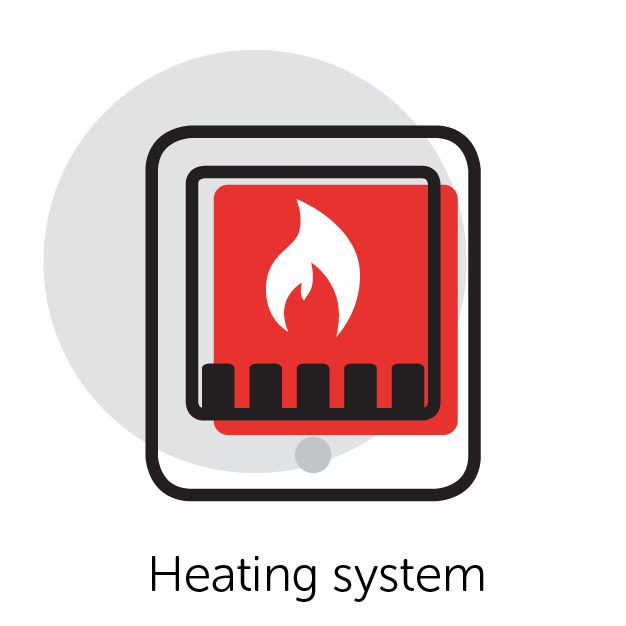 Graphical Icon of a Heater