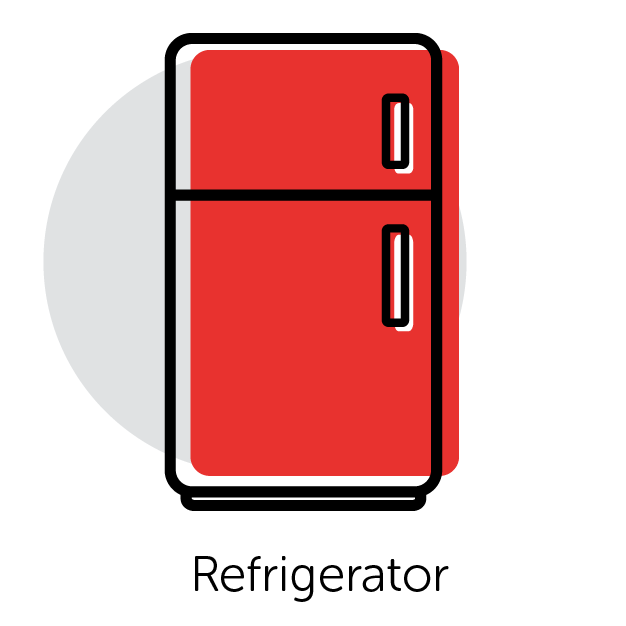 Graphical Icon of a Refrigerator