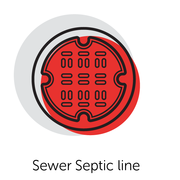 Graphical Icon of a Sewer Septic Line