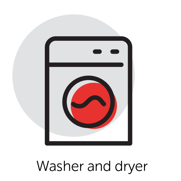 Graphical Icon of a Washer Dryer