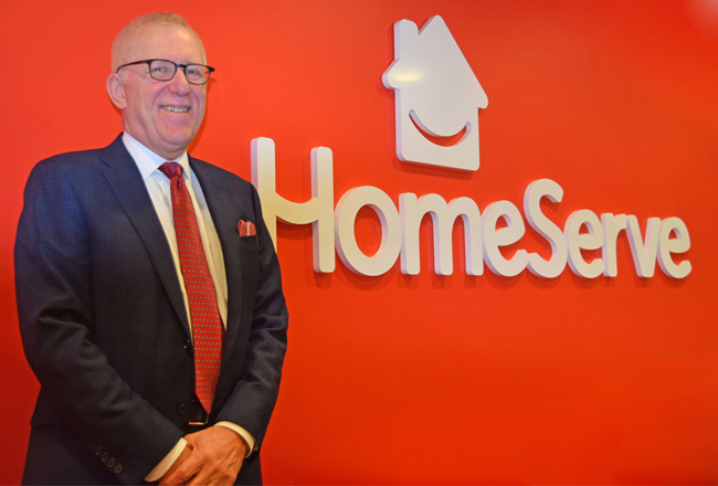 John Kitzie, CEO of HomeServe USA, at the company’s Norwalk headquarters