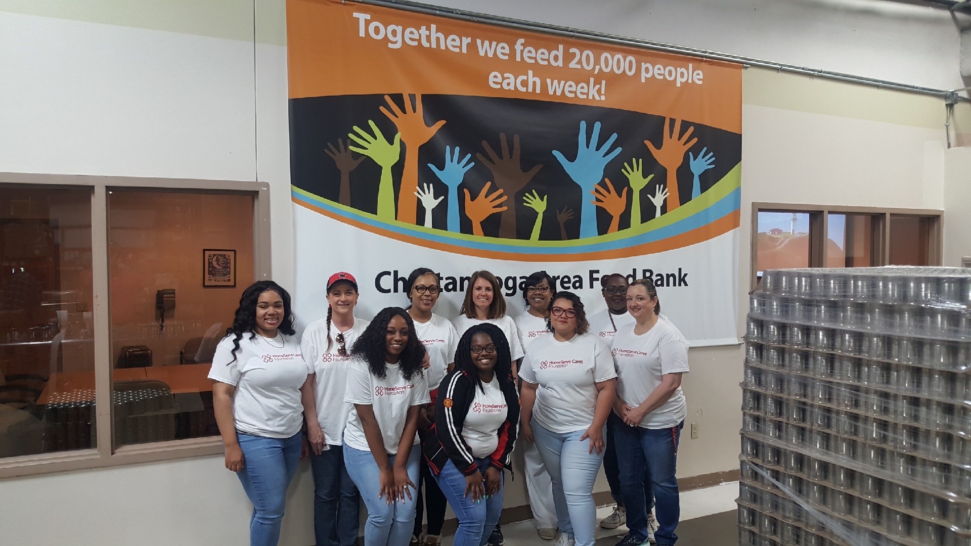 Employees at the Chattanooga Area Food Bank